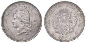 ESTERE - ARGENTINA - Repubblica - 20 Centavos 1882 Kr. 27 AG

Status: BB+