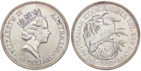 ESTERE - AUSTRALIA - Elisabetta II (1952-2022) - 5 Dollari 1990 - Kookaburra Kr. 189 AG

Status: FDC