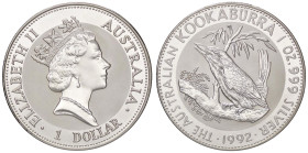 ESTERE - AUSTRALIA - Elisabetta II (1952-2022) - Dollaro 1992 - Kookaburra Kr. 164 AG

Status: FS