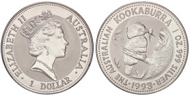 ESTERE - AUSTRALIA - Elisabetta II (1952-2022) - Dollaro 1993 - Kookaburra Kr. 209 AG

Status: FS