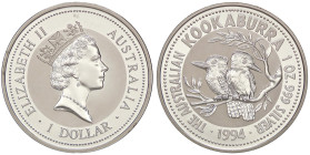 ESTERE - AUSTRALIA - Elisabetta II (1952-2022) - Dollaro 1994 - Kookaburra Kr. 212.1 AG

Status: FS