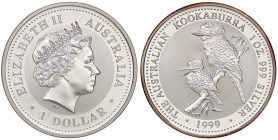 ESTERE - AUSTRALIA - Elisabetta II (1952-2022) - Dollaro 1999 - Kookaburra Kr. 399 AG

Status: FS