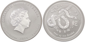 ESTERE - AUSTRALIA - Elisabetta II (1952-2022) - Dollaro 2013 - Anno del serpente Kr. 1831 AG

Status: FS