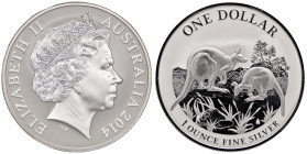 ESTERE - AUSTRALIA - Elisabetta II (1952-2022) - Dollaro 2014 - Canguro AG

Status: FS