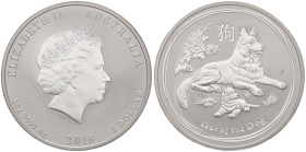 ESTERE - AUSTRALIA - Elisabetta II (1952-2022) - Dollaro 2018- Anno del cane AG

Status: FS