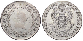ESTERE - AUSTRIA - Francesco II (1792-1806) - 20 Kreuzer 1795 B Kr. 2139 AG

Status: MB-BB