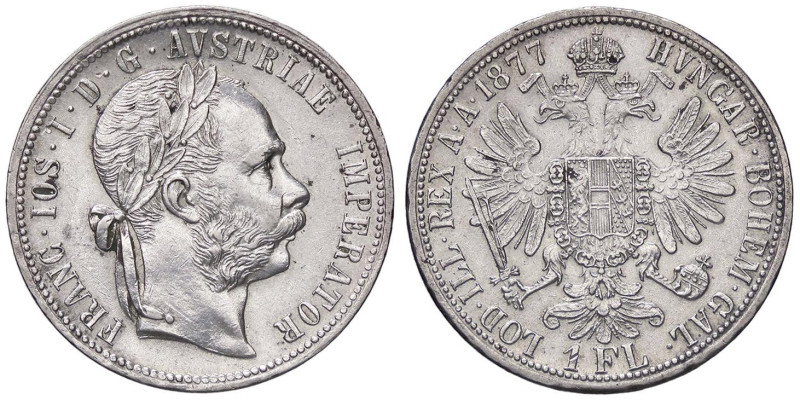 ESTERE - AUSTRIA - Francesco Giuseppe (1848-1916) - Fiorino 1877 Kr. 2222 AG

...