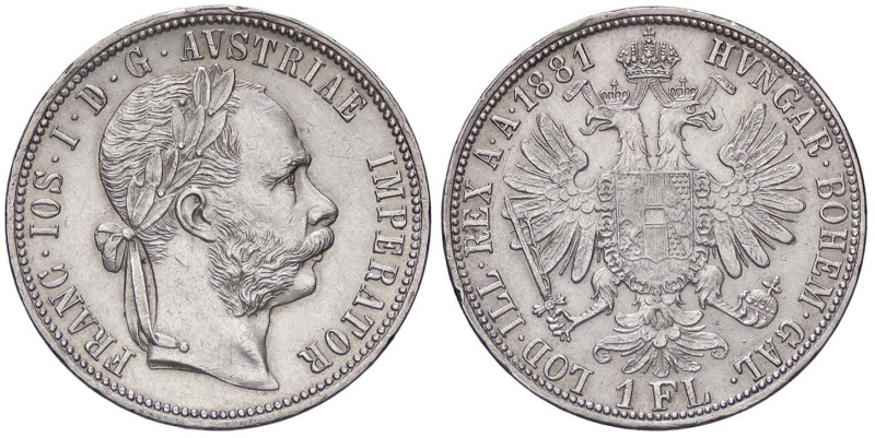 ESTERE - AUSTRIA - Francesco Giuseppe (1848-1916) - Fiorino 1881 Kr. 2222 AG Col...