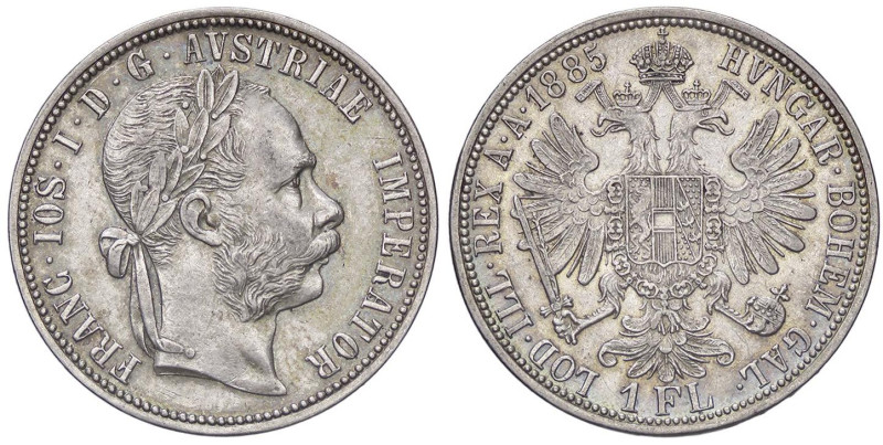 ESTERE - AUSTRIA - Francesco Giuseppe (1848-1916) - Fiorino 1885 Kr. 2222 AG

...