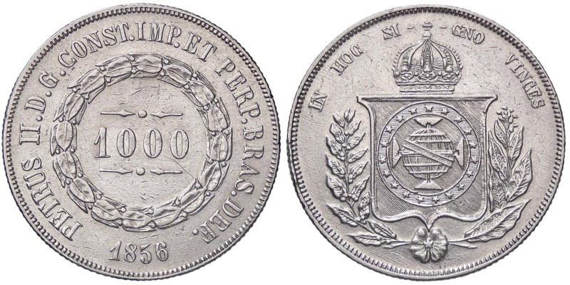 ESTERE - BRASILE - Pedro II (1831-1889) - 1.000 Reis 1856 Kr. 465 AG

Status: ...