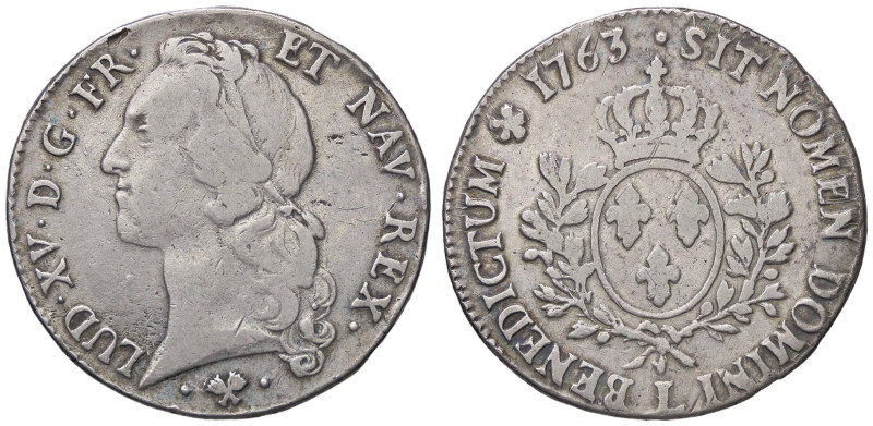 ESTERE - FRANCIA - Luigi XV (1715-1774) - Scudo 1763 L Kr. 512.12 AG

Status: ...