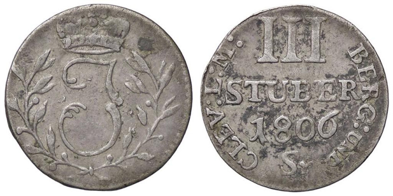 ESTERE - GERMANIA - BERG - Gioacchino Murat (1806-1808) - 3 Stuber 1806 Sr MI
...