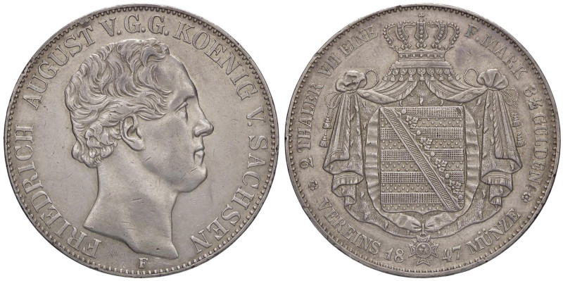 ESTERE - GERMANIA - SASSONIA - Federico Augusto II (1836-1854) - Doppio tallero ...