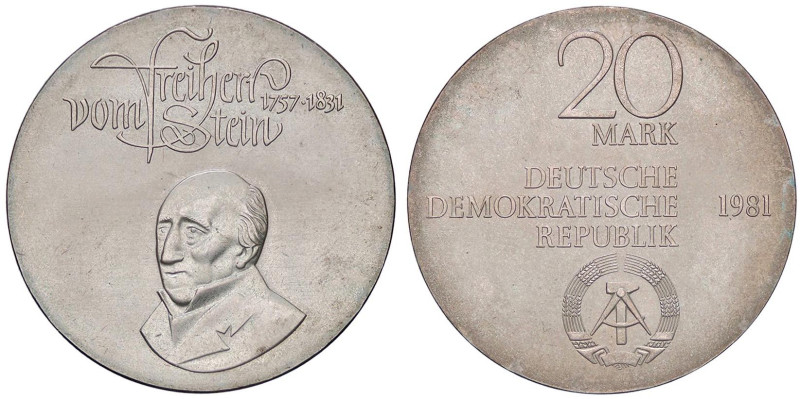 ESTERE - GERMANIA - Repubblica Democratica (1949-1990) - 20 Marchi 1981 - Stein ...