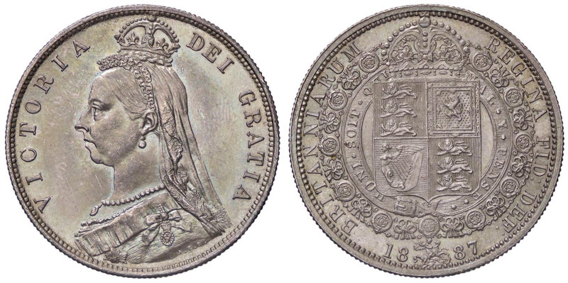 ESTERE - GRAN BRETAGNA - Vittoria (1837-1901) - Mezza corona 1887 Kr. 764 AG

...