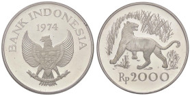 ESTERE - INDONESIA - Repubblica - 2.000 Rupie 1974 - Conservazione della specie Kr. 39 AG

Status: FS
