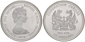 ESTERE - ISOLE VERGINI - Elisabetta II (1952-2022) - 25 Dollari 1978 Kr. 22 AG

Status: FS