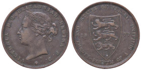ESTERE - JERSEY - Vittoria (1837-1901) - 1/24 di scellino 1877 Kr. 7 CU

Status: BB+