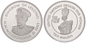 ESTERE - LESOTHO - Moshoeshoe II (1966-1990) - 10 Maloti 1985 AG

Status: FS