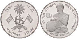 ESTERE - MALDIVE - Repubblica - 20 Rufiyaa 1984 - Decennale delle donne AG

Status: FS