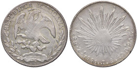 ESTERE - MESSICO - Repubblica (1823) - 8 Reales 1881 Zs JS Kr. 377 AG Colpetto

Status: BB-SPL