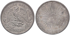 ESTERE - MESSICO - Repubblica (1823) - Peso 1909 GV Kr. 409.2 AG Patinata

Status: SPL+