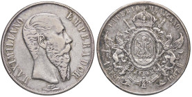 ESTERE - MESSICO - Massimiliano Imperatore (1864-1867) - Peso 1867 Mo Kr. 388.1 AG Colpetto

Status: BB/BB+