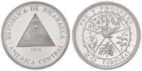 ESTERE - NICARAGUA - Repubblica - 20 Cordobas 1975 Kr. 32 R AG 1750 pezzi coniati

Status: FS