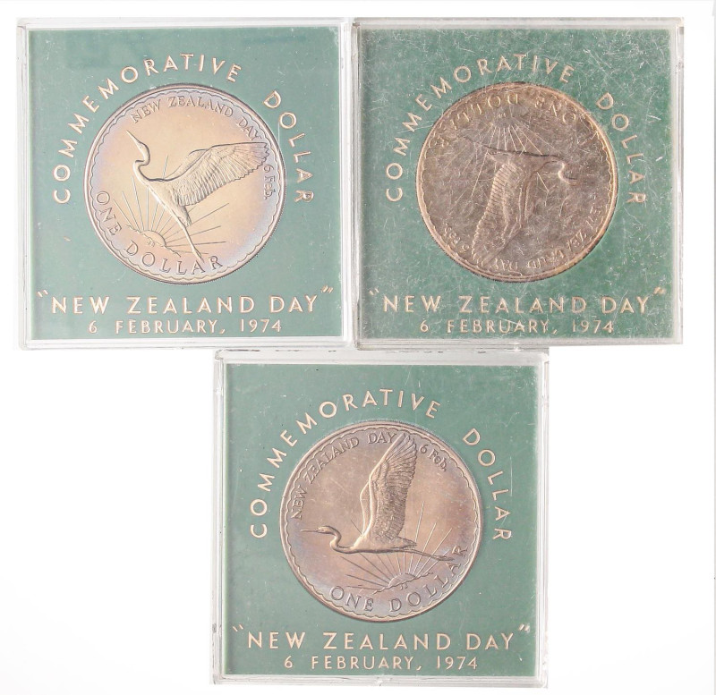 ESTERE - NUOVA ZELANDA - Elisabetta II (1952-2022) - Dollaro 1974 - Great Egret ...