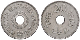 ESTERE - PALESTINA - Occupazione Inglese (1927-1948) - 20 Mils 1935 Kr. 5 R NI Colpetti

Status: BB-SPL