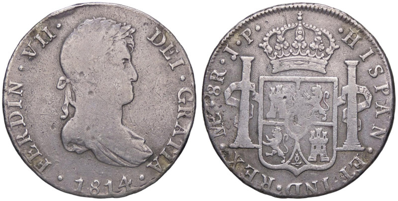 ESTERE - PERU' - Ferdinando VII (1808-1821) - 8 Reales 1814 JP Kr. 117.1 AG Lima...