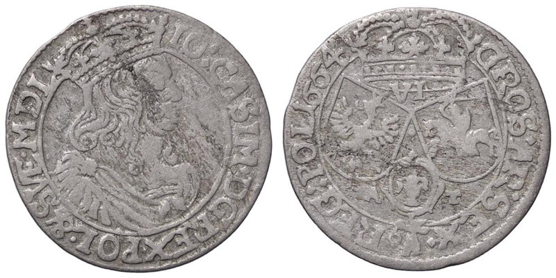 ESTERE - POLONIA - Jan II Kazimierz Waza (1649-1668) - 6 Groschen 1664 (AG g. 2,...