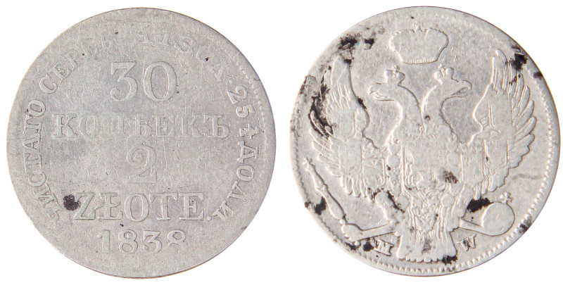 ESTERE - POLONIA - Nicola I (1825-1855) - 2 Zloty 1838 MW Bitkin 1156 AG

Stat...