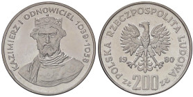 ESTERE - POLONIA - Repubblica - 200 Zloty 1980 - Kasimierz I Kr. 118 AG Colpetto

Status: FS