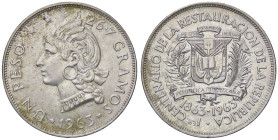 ESTERE - REPUBBLICA DOMINICANA - Repubblica (1866) - Peso 1963 Kr. 30 AG

Status: SPL+