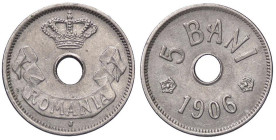 ESTERE - ROMANIA - Carlo I (1866-1914) - 5 Bani 1906 Kr. 31 NI

Status: bello SPL