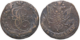 ESTERE - RUSSIA - Caterina II (1762-1796) - 5 Copechi 1784 EM Kr. 59.3 CU

Status: BB+