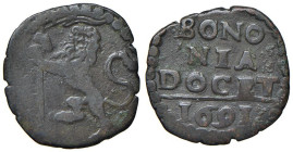 Rame Pontificio da Alessandro VIII a Clemente XII, parte II - BOLOGNA - Innocenzo XII (1691-1700) - Quattrino 1691 Munt. 149 (CU g. 2,25)

Status: B...
