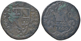Rame Pontificio da Alessandro VIII a Clemente XII, parte II - BOLOGNA - Clemente XI (1700-1721) - Mezzo bolognino 1709 Munt. 211 RR (CU g. 6,41)

St...