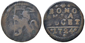 Rame Pontificio da Alessandro VIII a Clemente XII, parte II - BOLOGNA - Benedetto XIII (1724-1730) - Quattrino 1724 Munt. 44 RRR (CU g. 1,93)

Statu...