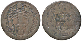 Rame Pontificio da Alessandro VIII a Clemente XII, parte II - FERRARA - Clemente XI (1700-1721) - Mezzo baiocco A. XIX Munt. 249 (CU g. 5,15)

Statu...