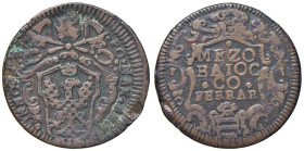 Rame Pontificio da Alessandro VIII a Clemente XII, parte II - FERRARA - Innocenzo XIII (1721-1724) - Mezzo baiocco A. I Munt. 49 (CU g. 6,83)

Statu...