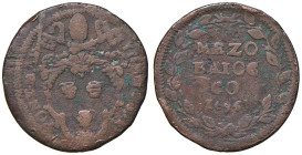 Rame Pontificio da Alessandro VIII a Clemente XII, parte II - GUBBIO - Innocenzo XII (1691-1700) - Mezzo baiocco 1696 Munt. 165 (CU g. 7,7)

Status:...