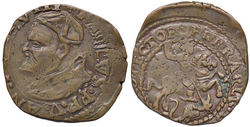 ZECCHE ITALIANE - FERRARA - Paolo V (1605-1621) - Quattrino 1613 A. VIII CNI 27;...