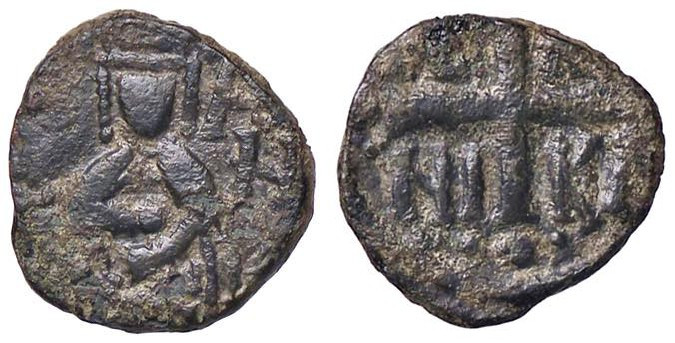 ZECCHE ITALIANE - MESSINA - Ruggero II (1105-1154) - Follaro Spahr 77; MIR 27 NC...