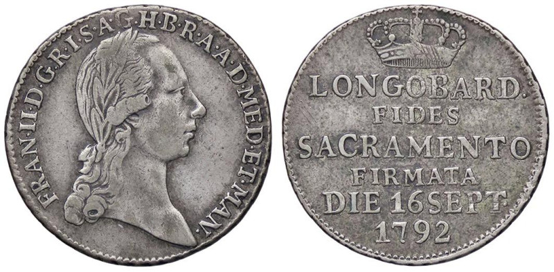 ZECCHE ITALIANE - MILANO - Francesco II d'Asburgo - Lorena (1792-1800) - Lira de...