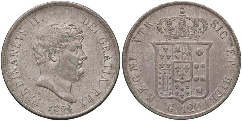 ZECCHE ITALIANE - NAPOLI - Ferdinando II di Borbone (1830-1859) - Piastra 1854 P...