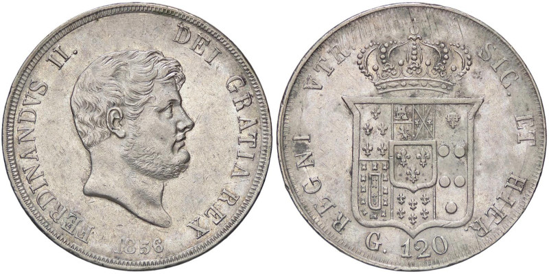 ZECCHE ITALIANE - NAPOLI - Ferdinando II di Borbone (1830-1859) - Piastra 1856 P...