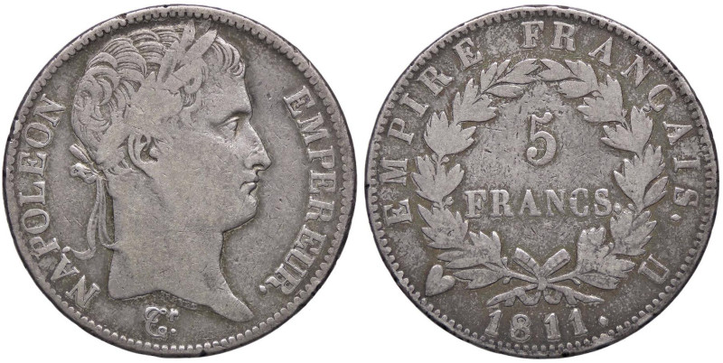 ZECCHE ITALIANE - TORINO - Napoleone I, Imperatore (1804-1814) - 5 Franchi 1811 ...