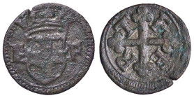 SAVOIA - Emanuele Filiberto (1553-1580) - Mezzo quarto di soldo (Aosta) MIR 555 R (MI g. 0,71)

Status: MB-BB